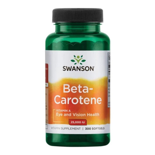 Beta Carotene Pro Vitamina A (300 Cápsulas) 7500mcg Sabor Sin sabor