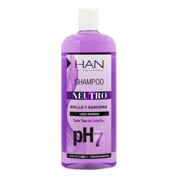 Han Shampoo Neutro Brillo Y Suavidad Ph7 Limpieza Delicada