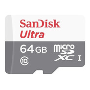 Cartão De Memória Sandisk Sdsquns-064g-gn3ma  Ultra Com Adaptador Sd 64gb