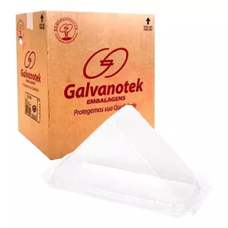 Embalagem Sanduíche Natural Com Lacre Galvanotek G-565 C/100 Cor Água