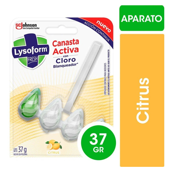 Canasta Activa Inodoro Cloro Blanqueador Citrus 37 G Nuevo