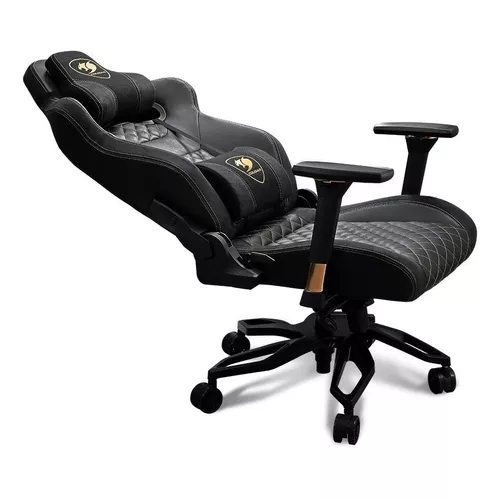 Cadeira de escritório Cougar Armor Titan Pro gamer ergonômica preta e royal  com estofado de couro sintético y suede