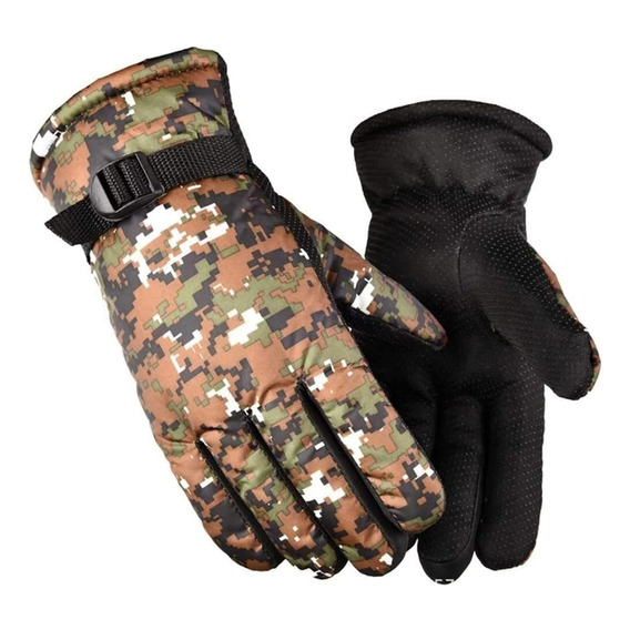 Guantes P Moto Camuflados C Puño Impermeable Antideslizante