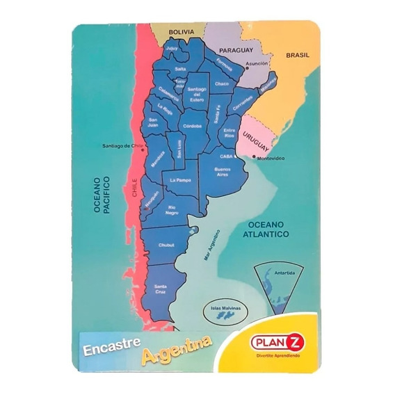 Mapa Argentina De Madera Encastre Plan Z - Sharif Express