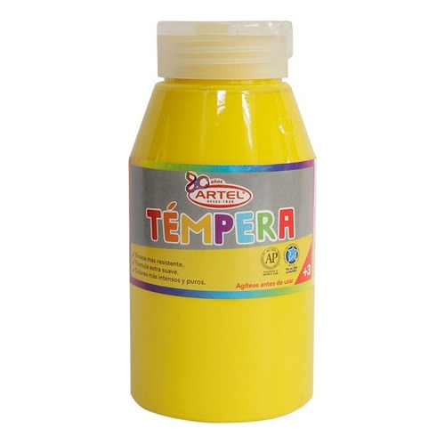 Frasco Tempera Artel 250ml - Los Colores Color Amarillo Limon 72