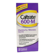 Vitamina D3 / Minerales Caltrate 600 + M 60 Tab Envio Full  