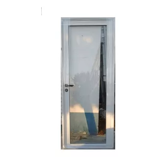 Puerta Aluminio Vidrio Entero 90x200 Blanco Aberturas