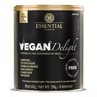 Vegan Delight - Essential Nutrition - Bebida Vegetal Sabor Sem Sabor