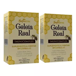 Geleia Real Pura 350mg - Premium - 60 Cápsulas 2un