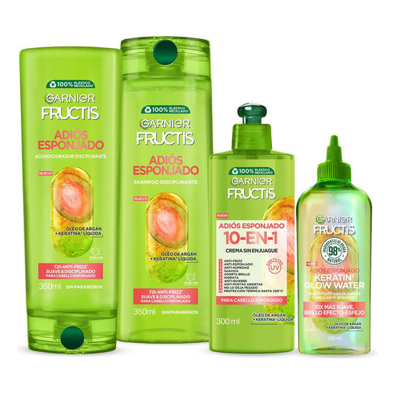 Rutina Completa Adios Esponjado Garnier Fructis