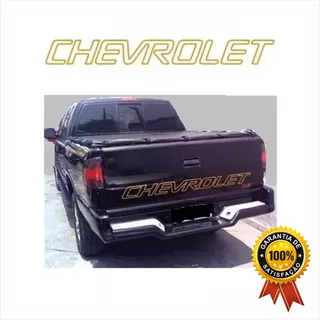 Emblema/adesivo Chevrolet Filetado Traseira S10 Ouro 99/2000 Modelo Pl0507 - Chevrolet Dourado 99/00