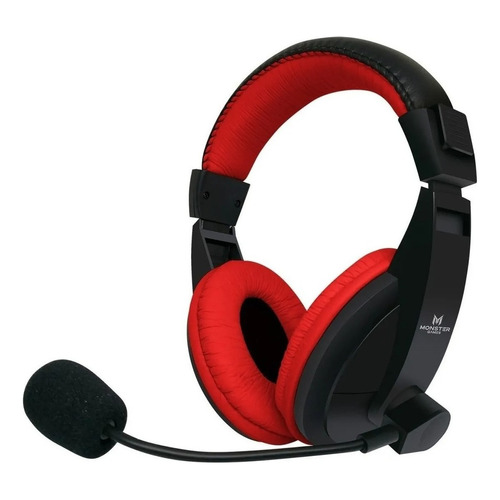 Auriculares Monster Gamer Loud Red Mic Aux Ps4 Xbox One Color Rojo