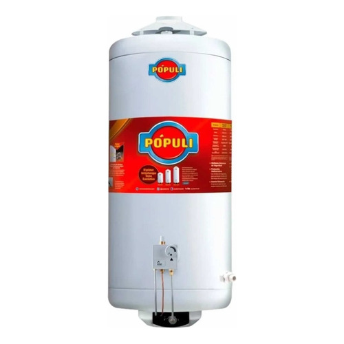 Termotanque a gas natural Ecotermo Pópuli Populi 100 GN blanco 100L