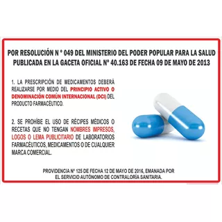 Aviso Cartel Prescripción Médica Y Prohibido Récipes_ Vinil