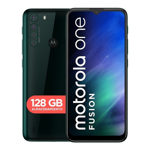 Celular Motorola Moto One Fusión 4g 128gb 4gb Dual Sim Color Verde