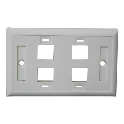 Tapa Face Plate Doble Para Red Lan Rj45 Cat 5e Cat 6