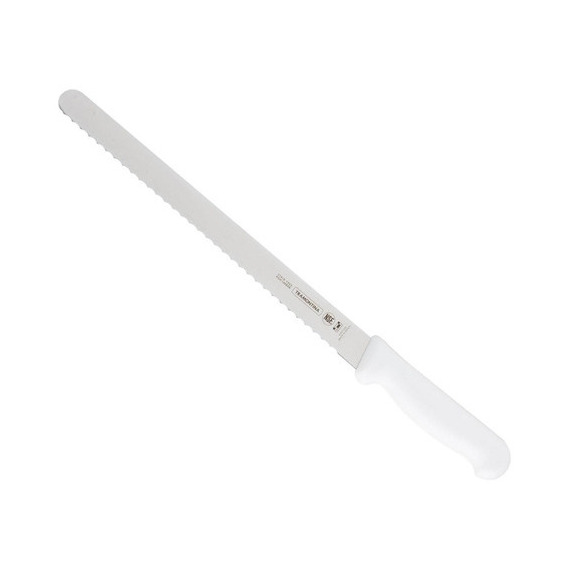 Cuchillo Sierra Para Pan Y Jamón Profesional 12 In - Tramont Color Blanco