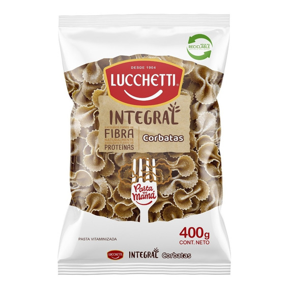 Pasta Corbata Integral Lucchetti 400g