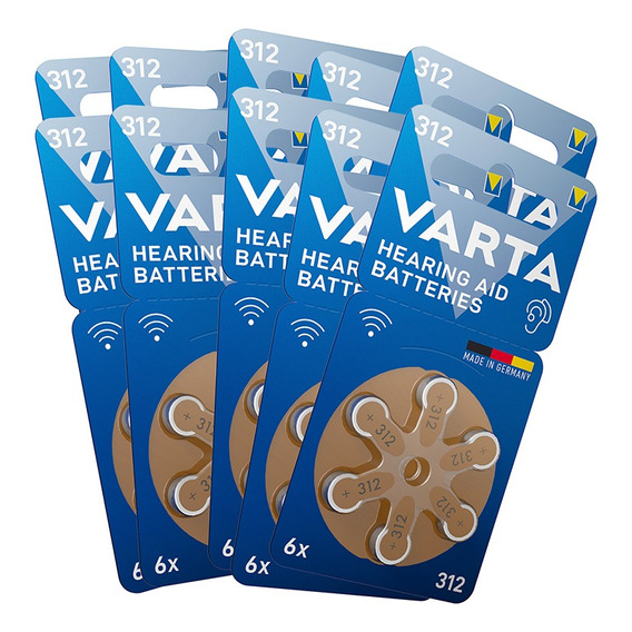 Pack 60 Pilas Varta Audífono Tamaño 312