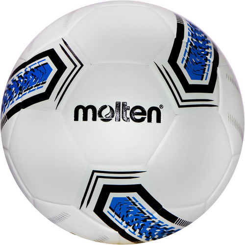 Balón Futbol Molten F5y1400 #5 Laminado Color Blanco/azul
