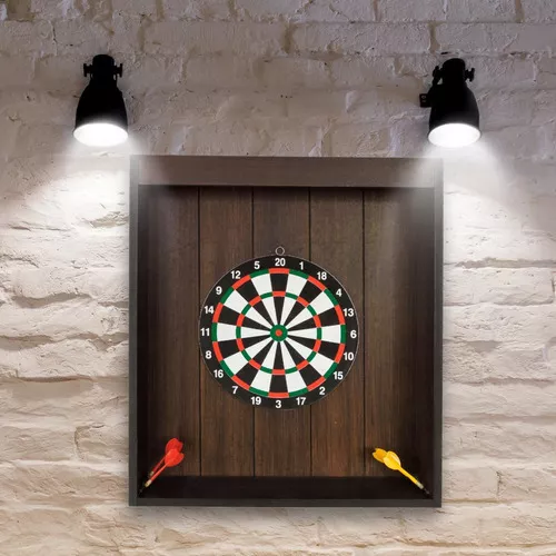 Quadro Decorativo Jogos Dardos Dart Board Fogo Água Chamas