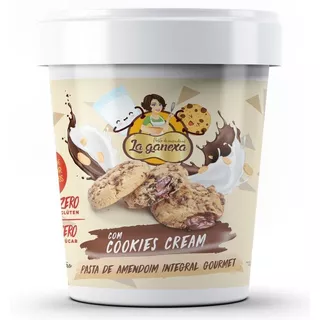 Pasta De Amendoim Cookies Cream 1kg Zero Açucar/glúten 