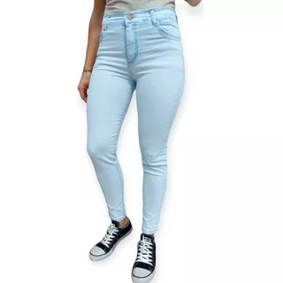 Jeans Mujer Sisa Mili Chupin Elastizado Pantalon Tiro Alto