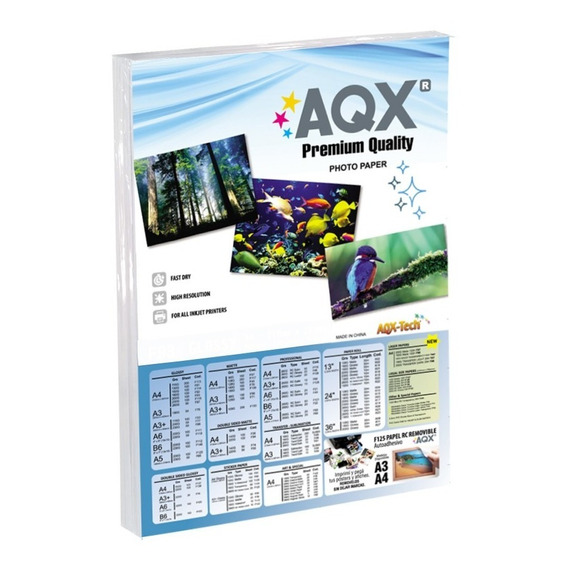 Papel A4 Específico Profesional Para Sublimar 100 Hojas Aqx 