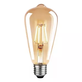 Lampara Filamento Led Pera Ambar 4w Vintage Retro - Fc