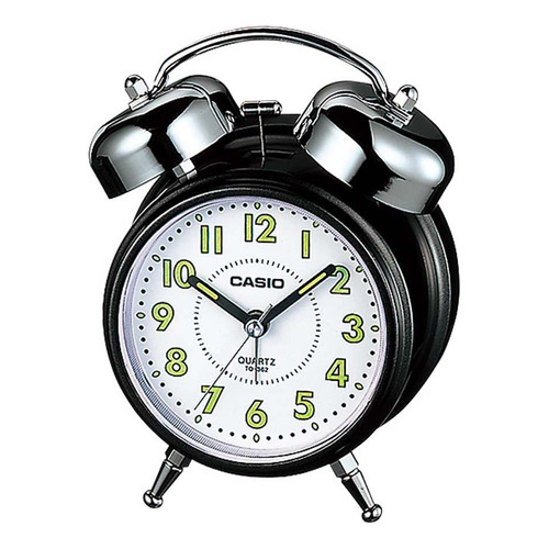 Despertador Digital Casio Vintage Tq362 Reloj Alarma Campana Color Blanco