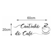 Adesivo Decorativo De Parede Frase Cantinho Do Café Cozinha