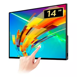 Monitor Touch Screen Portátil Vchance Gamer 14 Polegadas Áudio Estéreo Ultra Fino Ips 2k Full Hd 2240*1400p Suporte Invisível