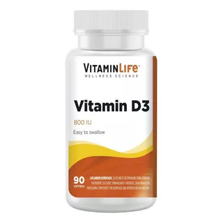 Vitamina D3 (800 Iu/ 90 Cápsulas) - Vitamin Life Sabor Sin Sabor