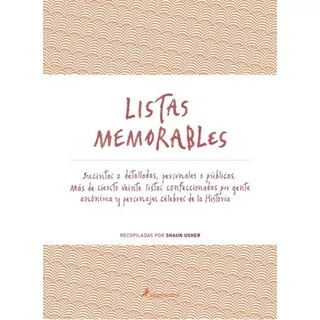 Listas Memorables  - Usher, Shaun, De Usher, Shaun. Editorial Salamandra En Español