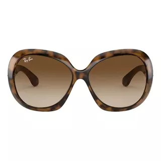 Anteojos De Sol Ray-ban Jackie Ohh Ii Standard Con Marco De Nailon Color Polished Shiny Tortoise, Lente Brown Degradada, Varilla Polished Shiny Tortoise De Nailon - Rb4098