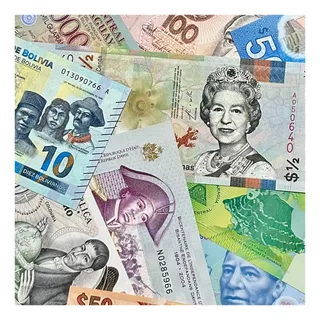 Pack X 10 Billetes Extranjeros - Países América Difíciles