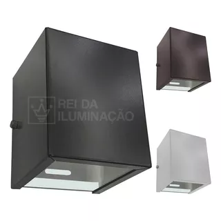 6 Arandela Led 5w 2 Fachos Dois Focos Externa Alumínio Cor Preta | Led Frio 220v 110v/220v