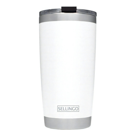 Termo Sellingo De Acero Inoxidable Doble Capa Vacio 20 Oz Color Blanco