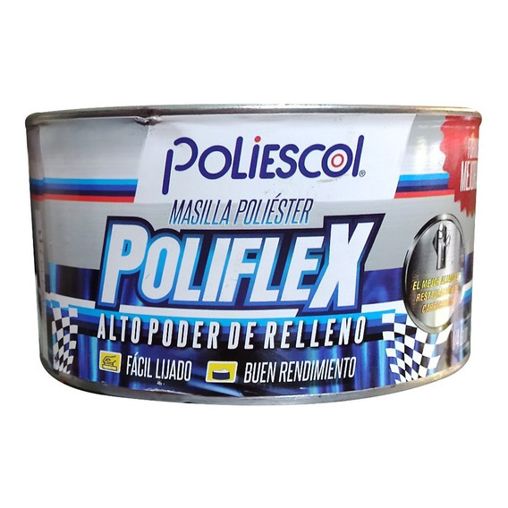 Masilla Plástica Poliflex 1/4 Automotriz