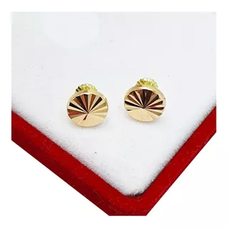 Aros Paraguitas Facetados Grandes Oro 18k 1 Gr Rosca 9 Mm A3