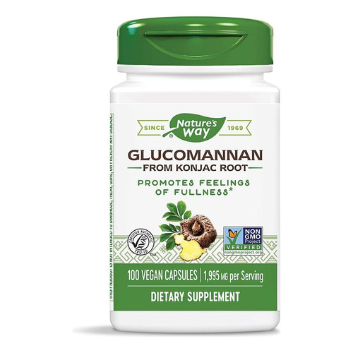 Natures Way Glucomannan Glucomanano 100caps Sabor Neutro