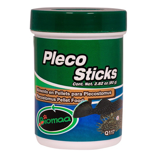 Biomaa Pleco Sticks 80g Alimento Peces Fondo Acuario Pecera Dulce Tropical