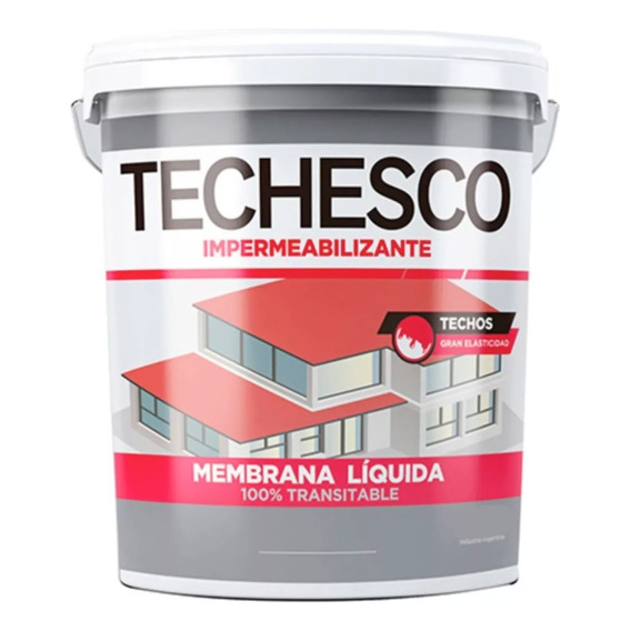 Membrana Liquida Techesco 20 Kilos Colores Transitable Color Rojo