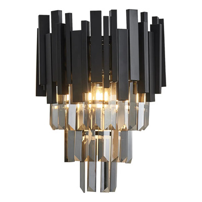 Aplique Cairel Cristal Fumé 2 Luces Apto Led E14 W2002 Mks Interior