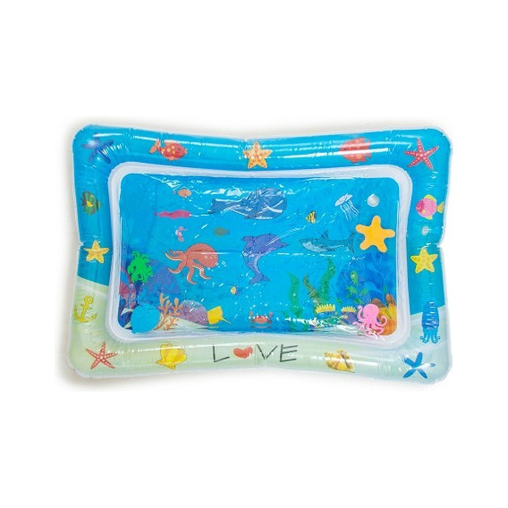 Alfombra Sensorial Love Inflable Con Aire Y Agua Bebes