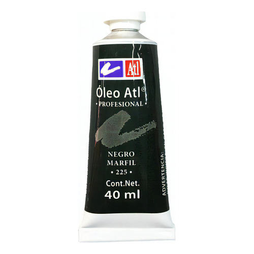 Oleo Atl T-14 Tubo De 40 Ml Color A Escoger Pintura Color del óleo 225 Negro Marfil
