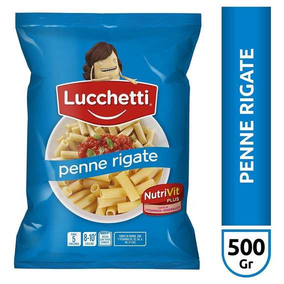 Fideos Lucchetti Penne Rigate X 500 Gr