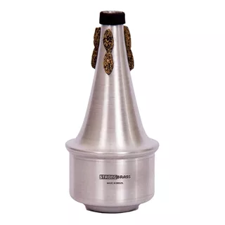 Surdina Strong Brass Straight Brushed Aluminum Trompete