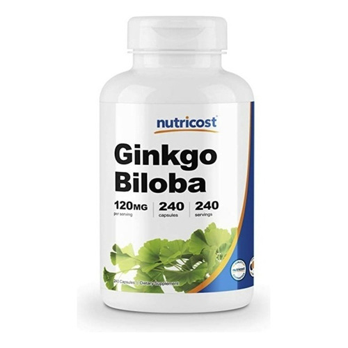 Nutricost Ginkgo Biloba 120 mg, 240 cápsulas importadas