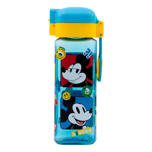 Botella Infantil Mickey Safety Lock De 550 Ml Color Azul